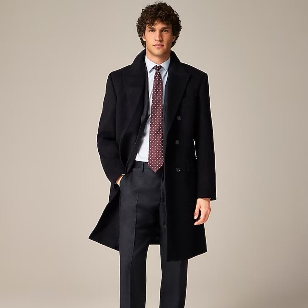 J.CREW Rivington double-breasted topcoat in cashmere wool blend 38R